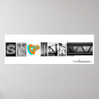 Saginaw Letters Poster