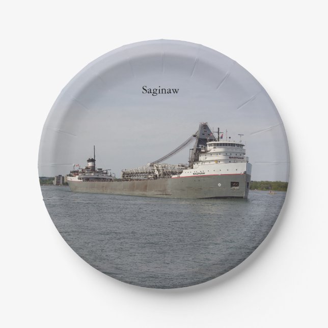 Saginaw paper plate (Front)