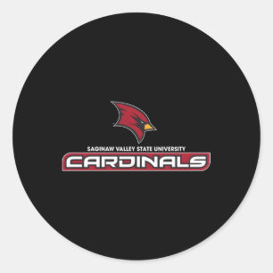 Saginaw Valley State Cardinals Icon Classic Round Sticker