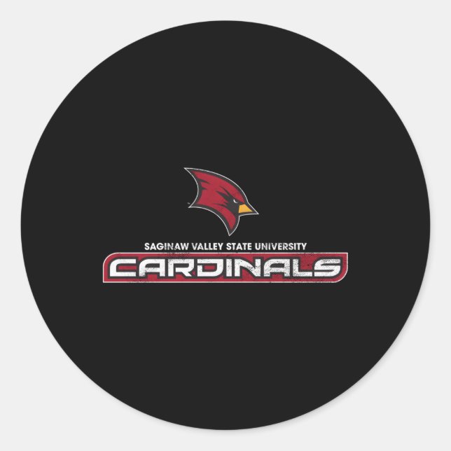 Saginaw Valley State Svsu Cardinals Large Classic Round Sticker (Front)