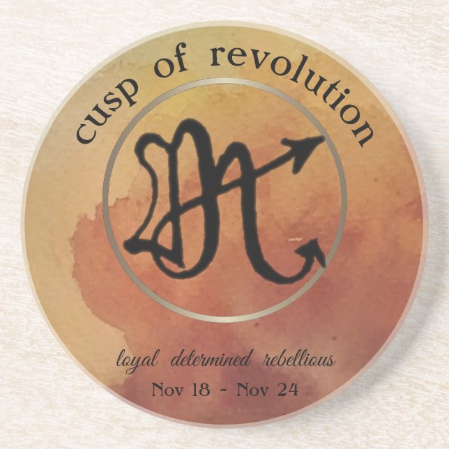 Sagitarrius - Scorpio Cusp Coaster (Front)