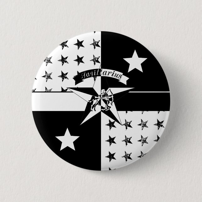 Sagittarius 6 Cm Round Badge (Front)