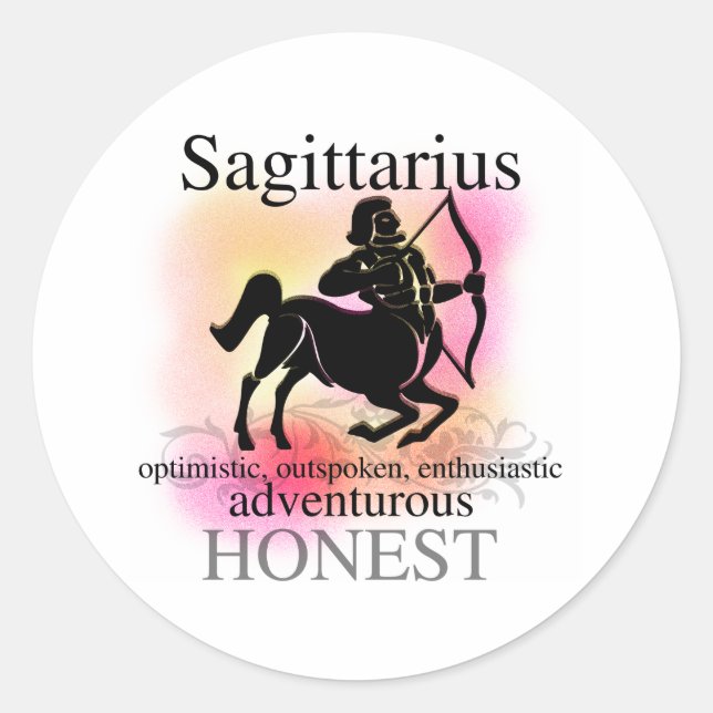 Sagittarius About You Classic Round Sticker (Front)