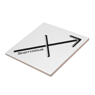 SAGITTARIUS, Abstract Design of the Zodiac Sign,  Tile