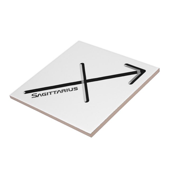 SAGITTARIUS, Abstract Design of the Zodiac Sign,  Tile (Side)