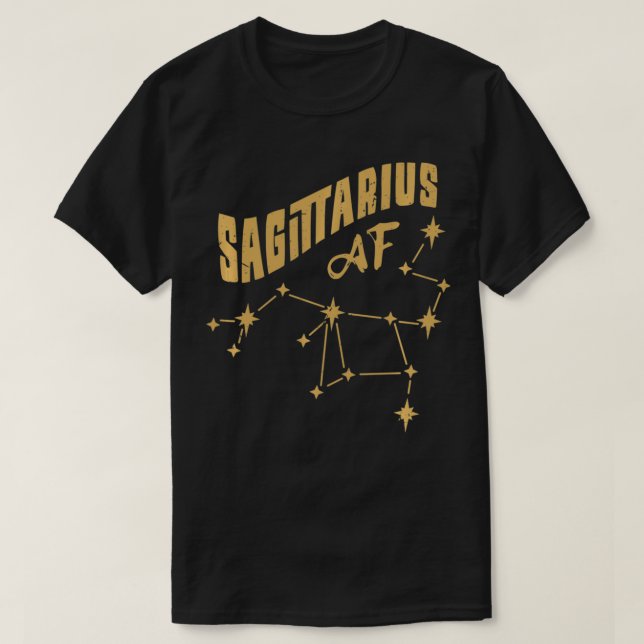 Sagittarius AF  Sagittarius Constellation & Zodiac T-Shirt (Design Front)