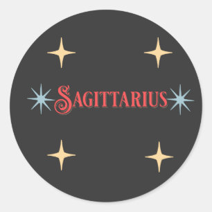Sagittarius Astrological Sign Classic Round Sticker