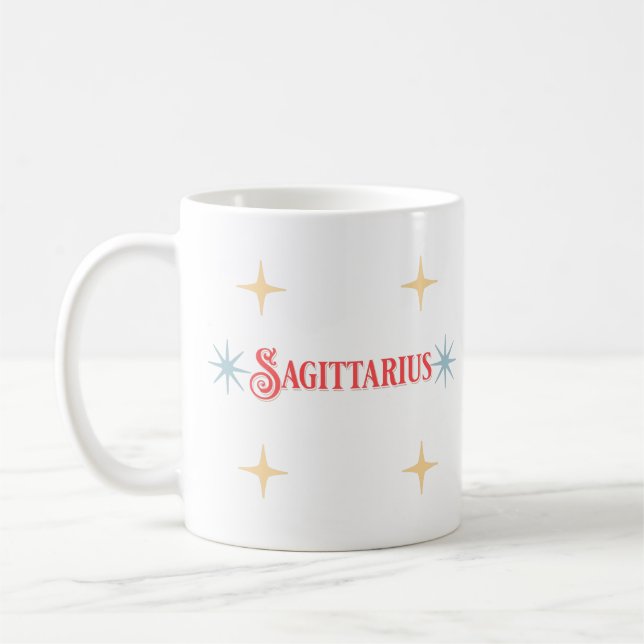Sagittarius Astrological Sign Coffee Mug (Left)