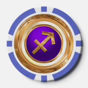 Sagittarius Astrological Sign Poker Chips