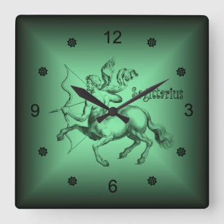 Sagittarius ~ Astrological Signs ~ Square Wall Clock
