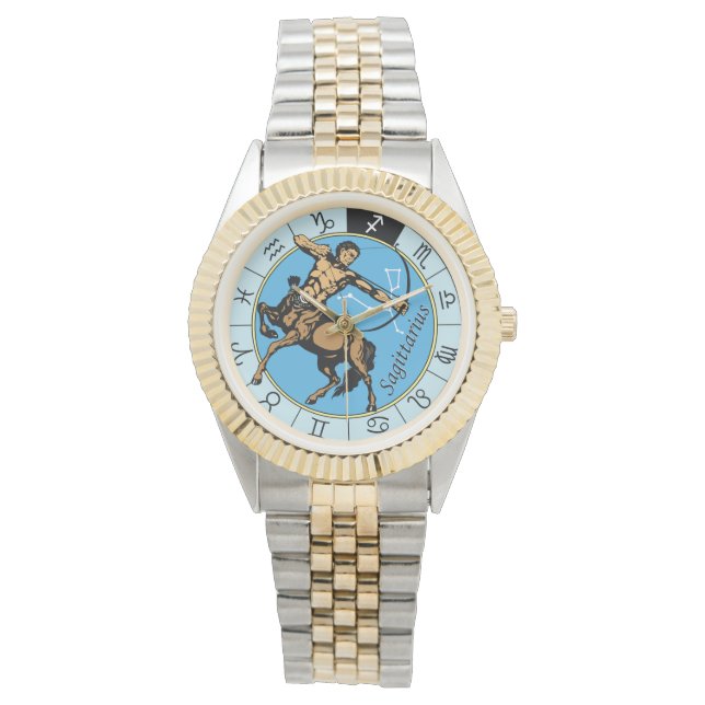 sagittarius astrological zodiac sign watch (Front)