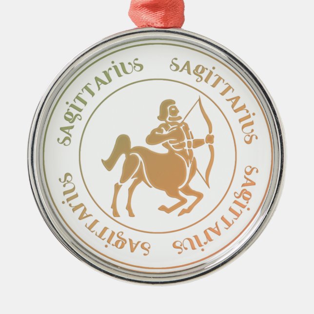 Sagittarius Astrology Zodiac d1 Ornament (Front)