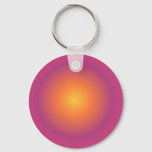 Sagittarius Aura Gradient Zodiac, Purple Yellow  Key Ring