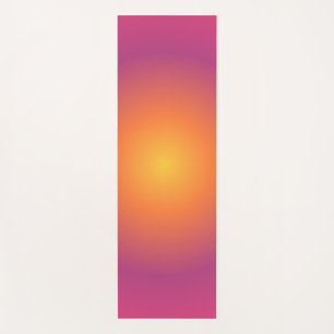 Sagittarius Aura Gradient Zodiac, Purple Yellow Yoga Mat