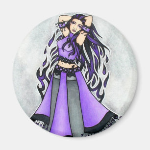 Sagittarius Belly Dancer Purple Magnet