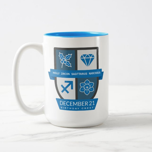Sagittarius Birthday Crest™ December 1-21 Mug (Left)
