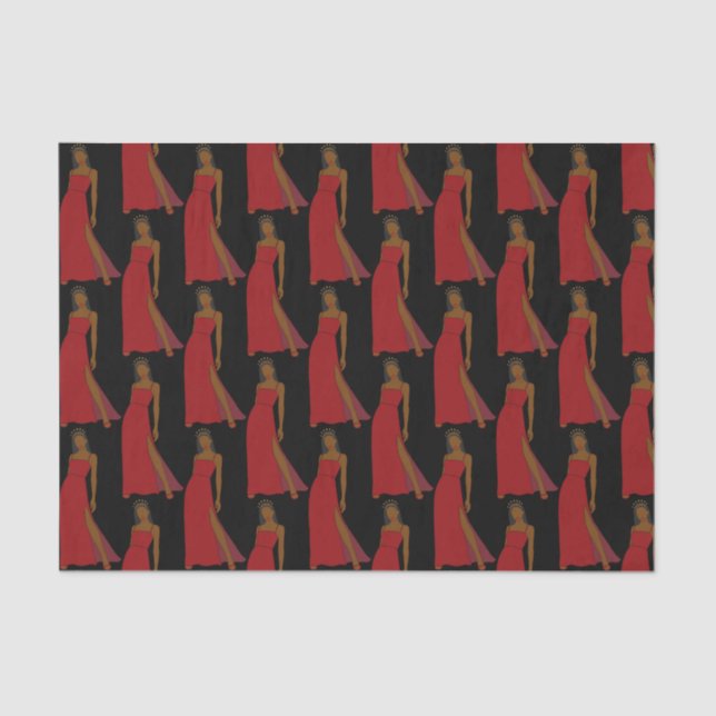 Sagittarius Black Woman Tissue Paper (Front)