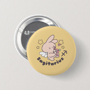 Sagittarius Bunny: Love's Adventurous Archer 6 Cm Round Badge