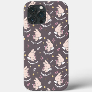 Sagittarius Bunny Pattern: Love's Cosmic Dance II iPhone 13 Pro Max Case