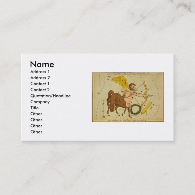 Sagittarius Business Card (Front)