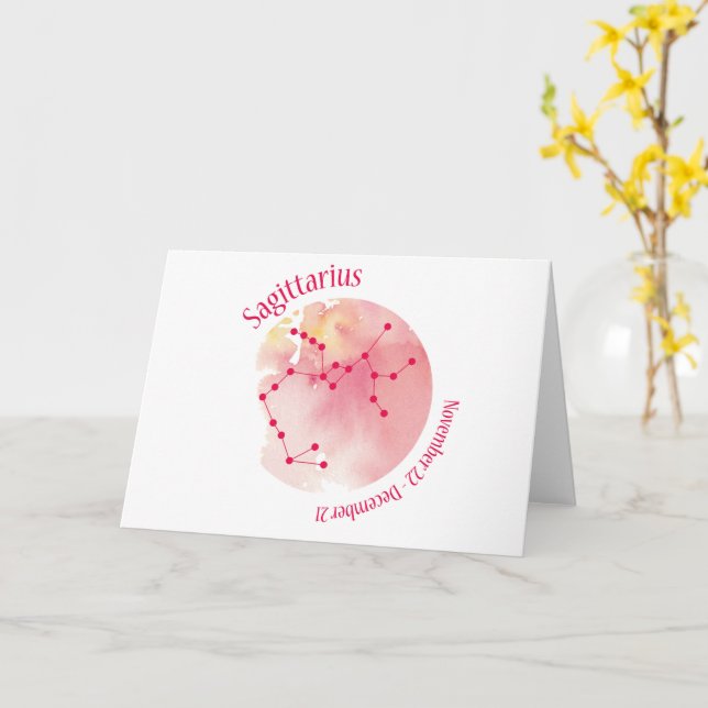 Sagittarius Card (Yellow Flower)