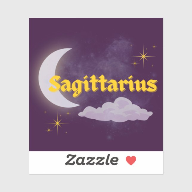 Sagittarius Celestial Aesthetic Moon Cloud Stars (Sheet)