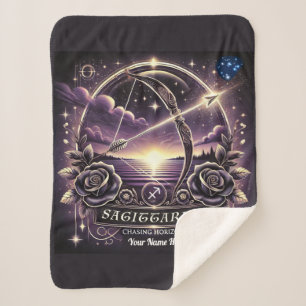 Sagittarius “Chasing Horizons” Sherpa Blanket