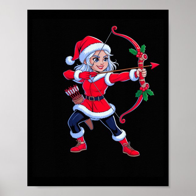 Sagittarius Christmas Archer Zodiac Cute Holiday H Poster (Front)