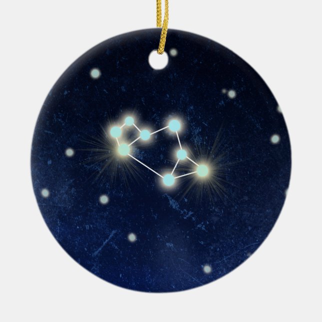 Sagittarius Constellation | Custom Name Ceramic Tree Decoration (Front)
