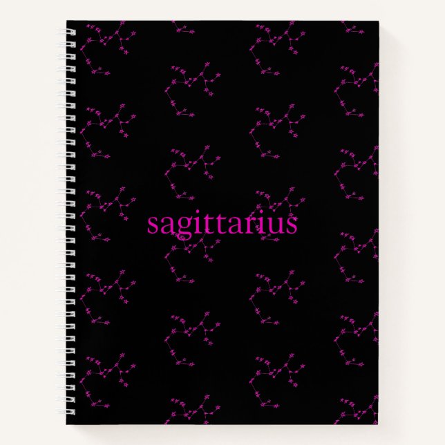 Sagittarius Constellation Hardcover Sketchbook Notebook (Front)