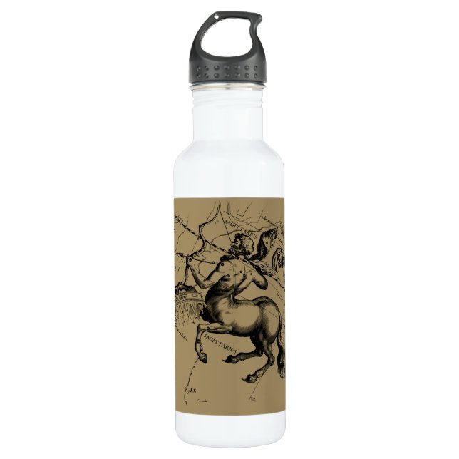 Sagittarius Constellation Hevelius1690 Nov22-Dec21 710 Ml Water Bottle (Front)