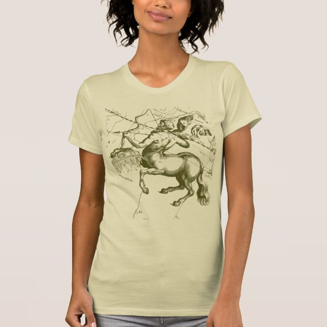 Sagittarius Constellation Hevelius circa 1690 T-Shirt (Front)