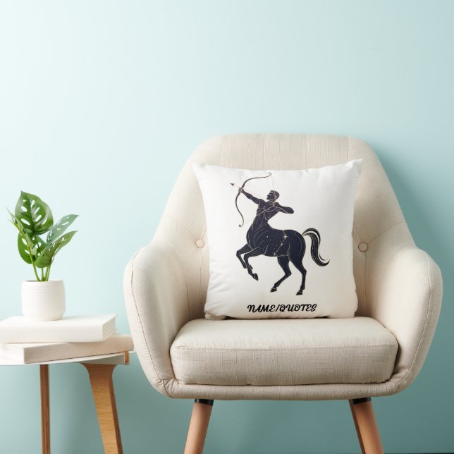 Sagittarius Constellation Line Art – Cosmic Zodiac Cushion (Chair)