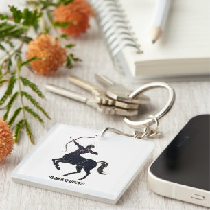 Sagittarius Constellation Line Art – Cosmic Zodiac Key Ring