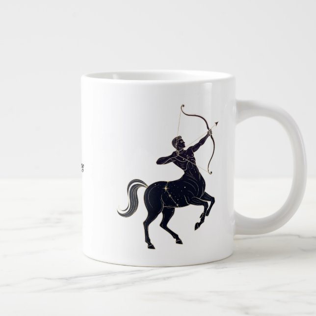 Sagittarius Constellation Line Art – Cosmic Zodiac Large Coffee Mug (Right)