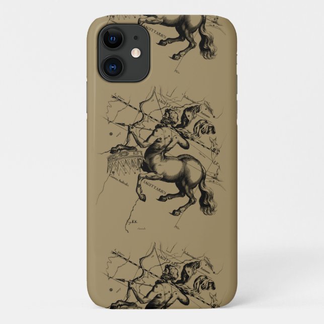 Sagittarius Constellation Map by Hevelius Case-Mate iPhone Case (Back)