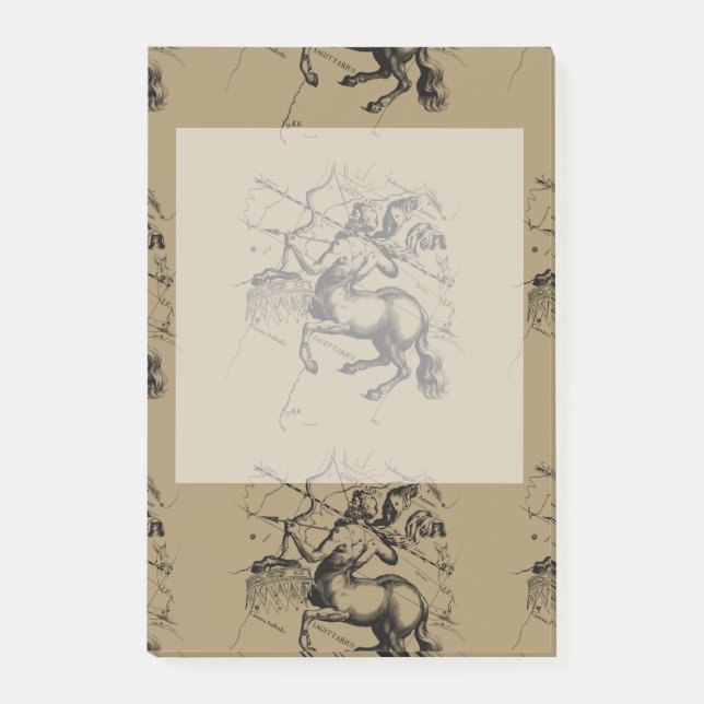 Sagittarius Constellation Map by Hevelius Post-it Notes (Front)