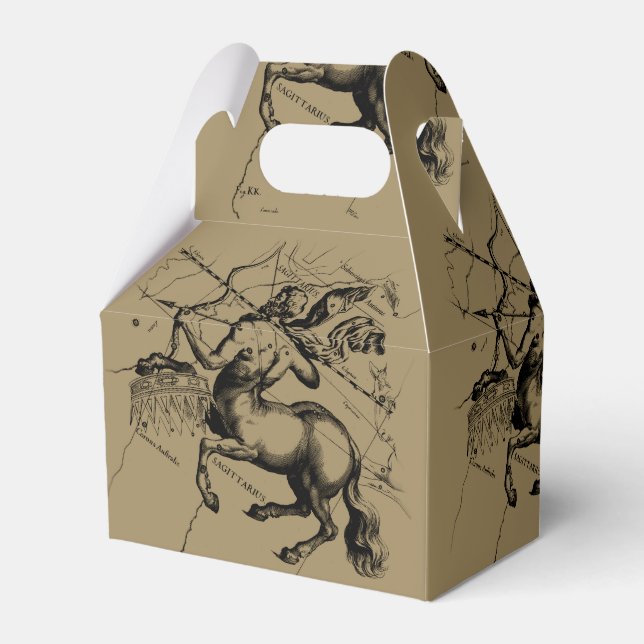 Sagittarius Constellation Map Hevelius 1690 Favour Box (Back Side)