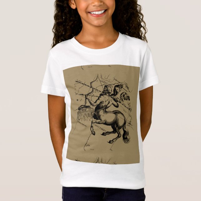Sagittarius Constellation Map Hevelius 1690 T-Shirt (Front)