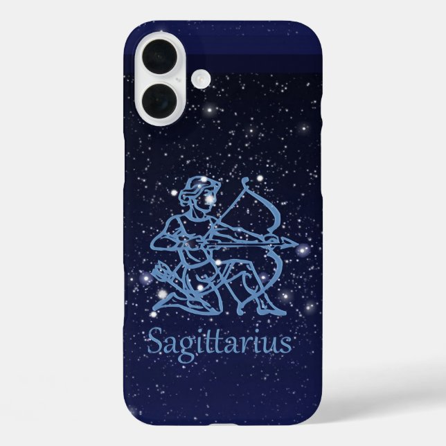 Sagittarius Constellation & Zodiac Sign with Stars Case-Mate iPhone Case (Back)