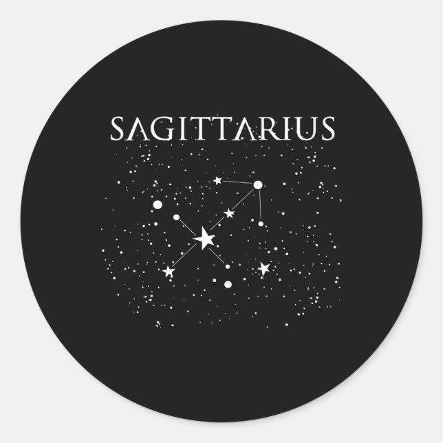 Sagittarius Constellation Zodiac Symbol Classic Round Sticker (Front)
