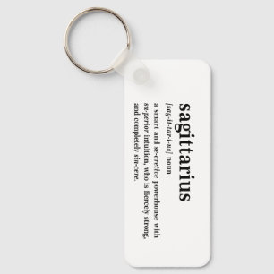Sagittarius Definition Aesthetic Astrology Gift Key Ring