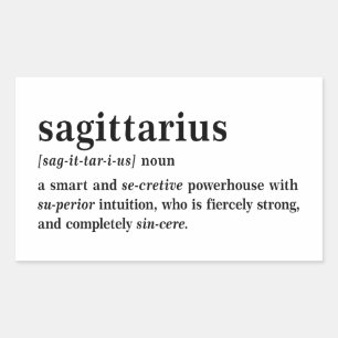 Sagittarius Definition Aesthetic Astrology Gift Rectangular Sticker