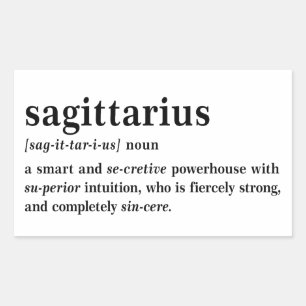 Sagittarius Definition Aesthetic Astrology Gift Rectangular Sticker