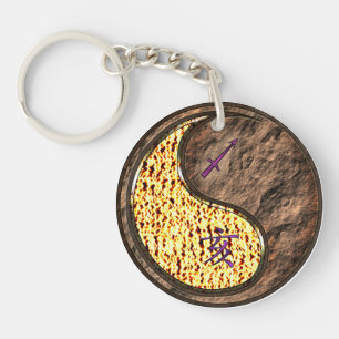 Sagittarius & Earth Boar Key Ring