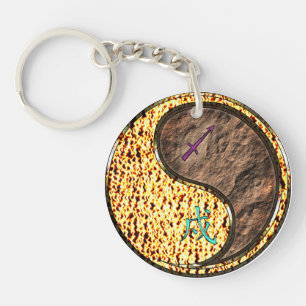 Sagittarius & Earth Dog Key Ring