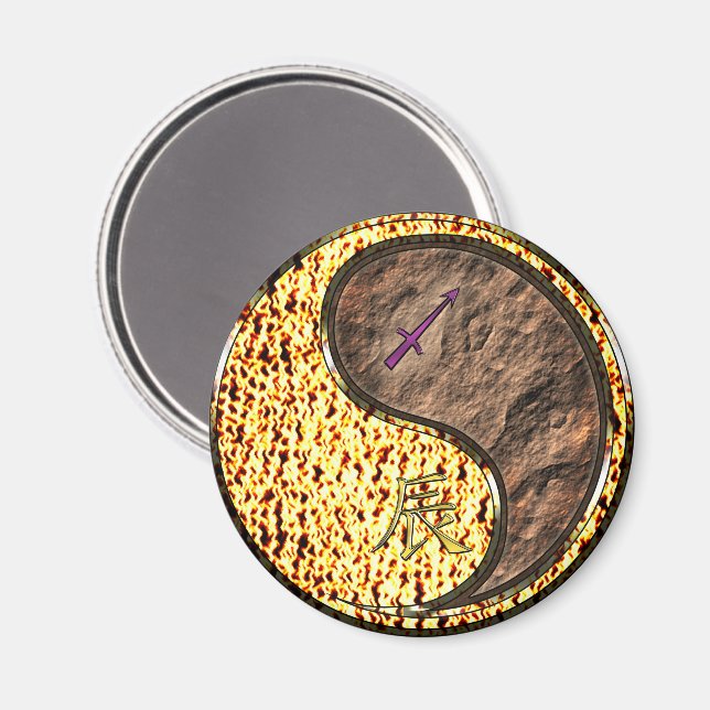 Sagittarius & Earth Dragon Magnet (Front/Back)