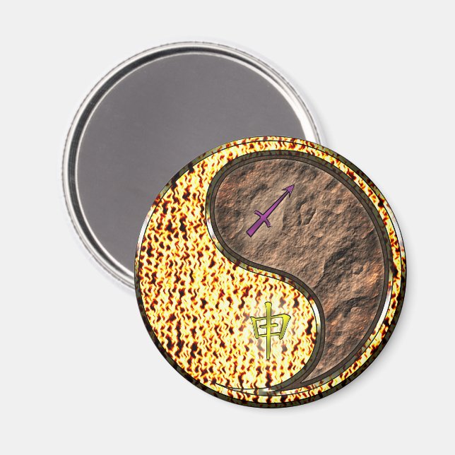 Sagittarius & Earth Monkey Magnet (Front/Back)
