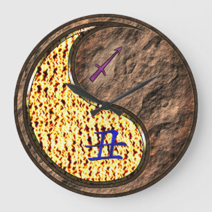 Sagittarius & Earth Ox Large Clock