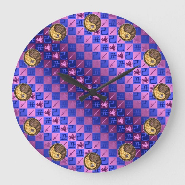 Sagittarius & Earth Ox Large Clock (Front)